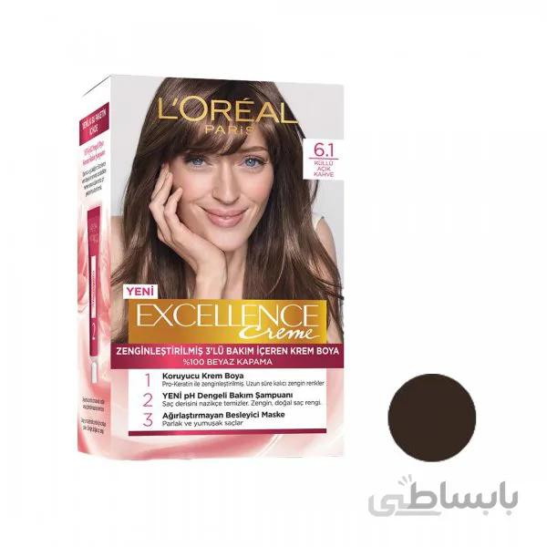 رنگ مو شماره 6.1 لورال مدل Loreal Paris Excellence