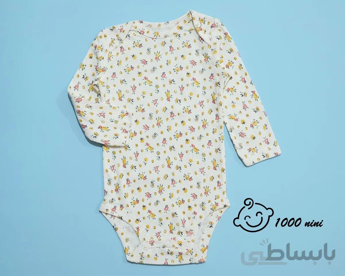 بادی آستین بلند گل زرد کارترز