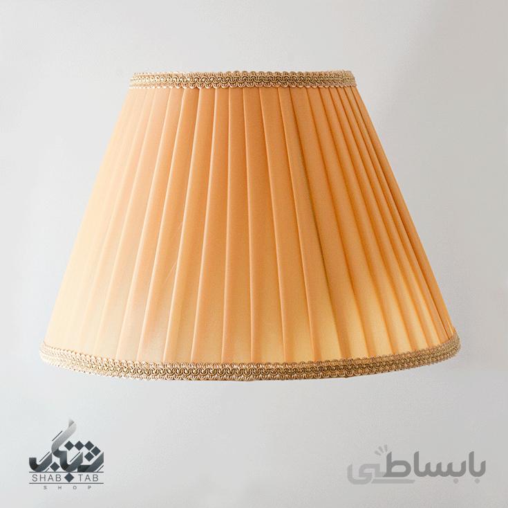 شید آباژور پلیسه زه پارچه – کرم قطر 40 cm – سرپیچ E27