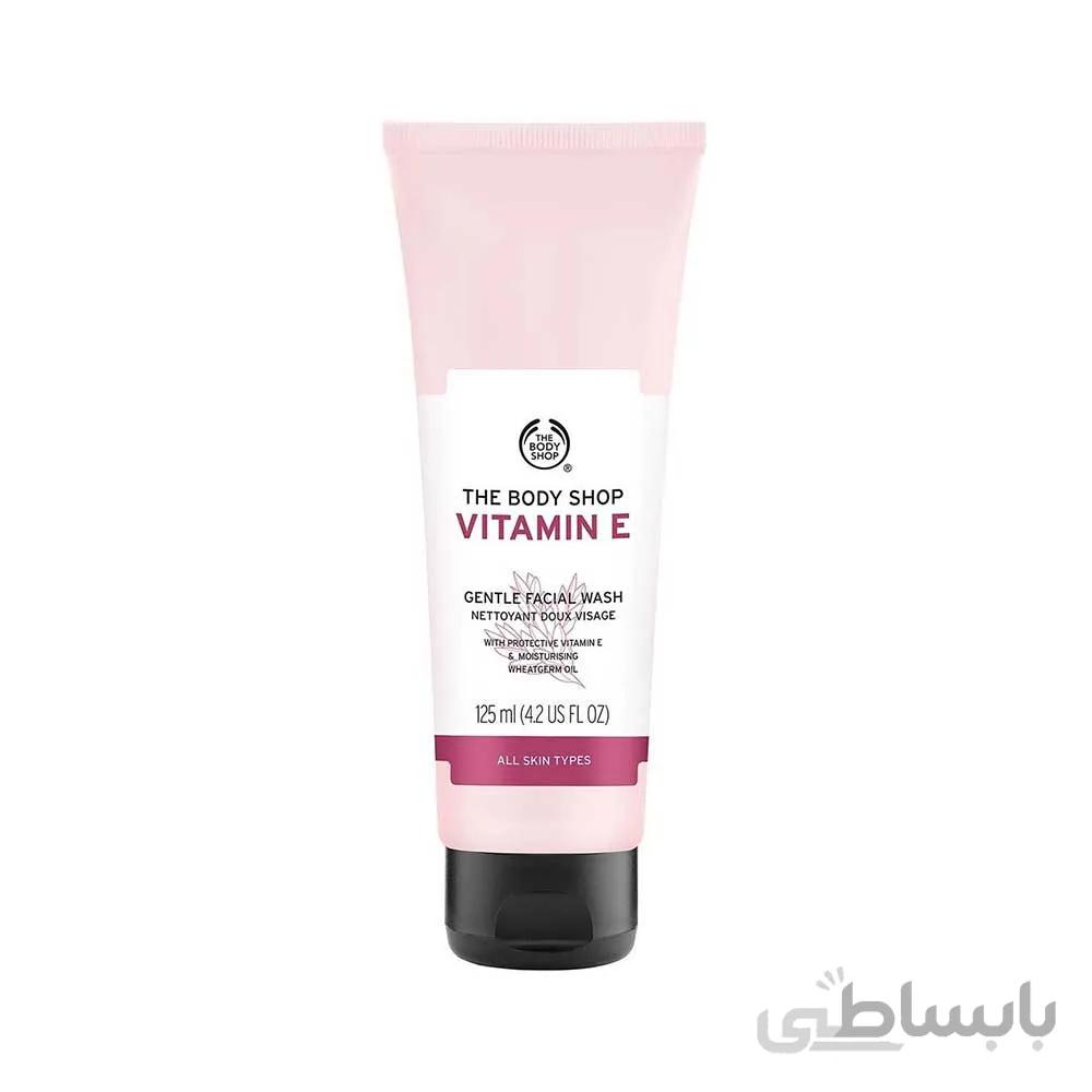 ژل شستشو صورت THE BODY SHOP حاوی ویتامین E ا face wash the body shop model vitamin e 125ml
