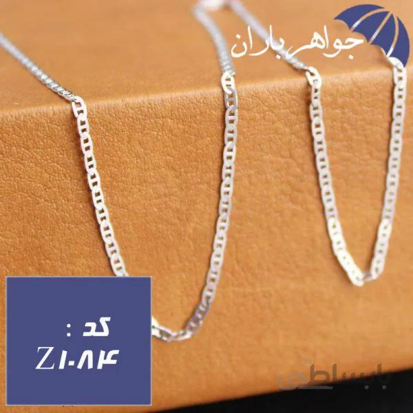زنجیر نقره ایتالیایی ۴۰ سانتی طرح رامبو کد Z_1084
