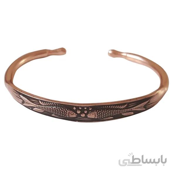 دستبند مسی مفتولی مدل ماهی کد JW59