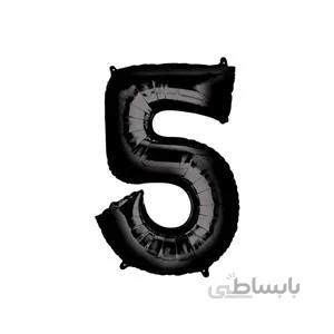 بادکنک فویلی مشکی عدد5 سایز 32 اینچ