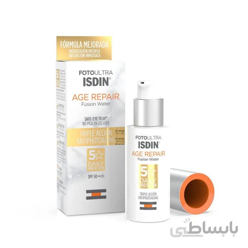 ضد آفتاب مایع ضد پیری و کلاژن ساز ایزدین ISDIN FotoUltra Age Repair Fusion Water Texture SPF50 50ml