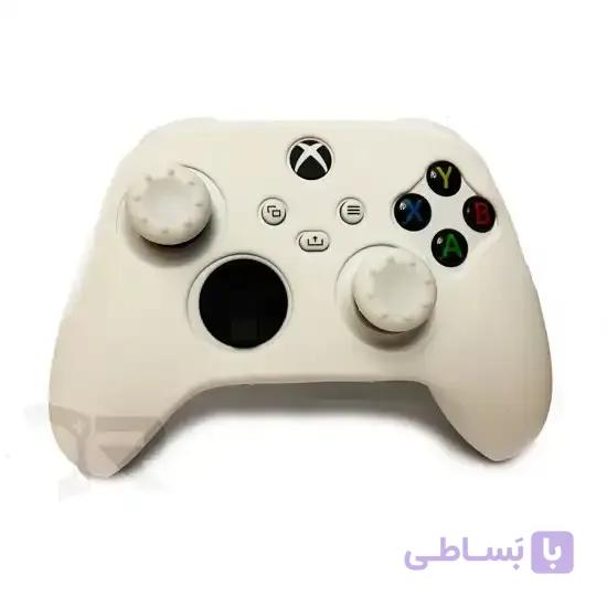 روکش دسته ایکس باکس سریز به همراه 2عدد محافظ آنالوگ - Silicone Cover wireless Controller Xbox Series White