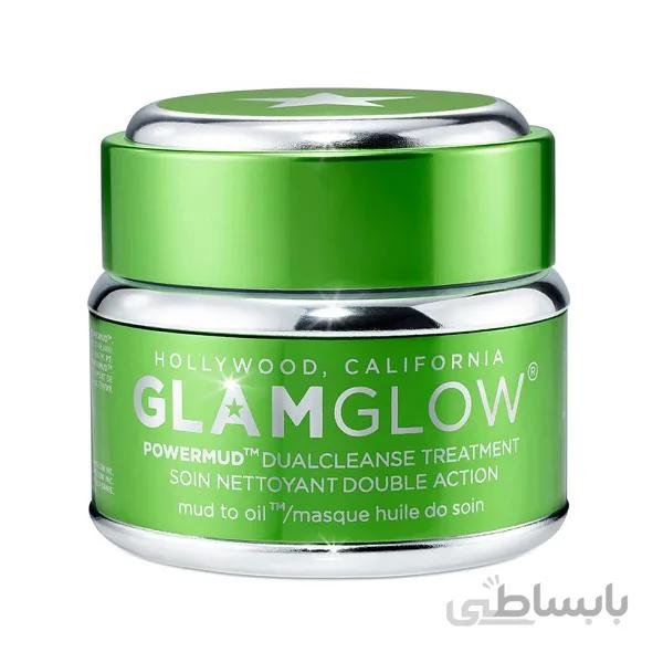ماسک پاکسازی صورت دوگانه Powermud گلم گلو Glamglow | روشن کننده، ضد چروک، بستن منافذ | ۵۰ میل ا Glamglow Powermud Dualcleanse Treatment Mud to Oil 1.7oz