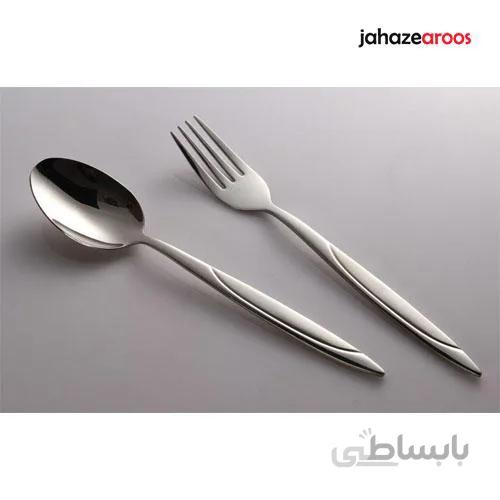 قاشق چنگال 12 پارچه استیل یونیک کد 0018