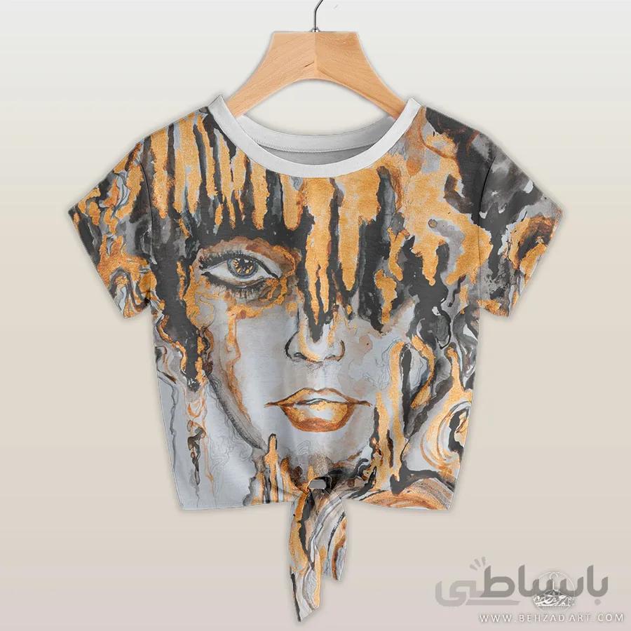 نیم تنه گره دار طرح گیس گلابتون