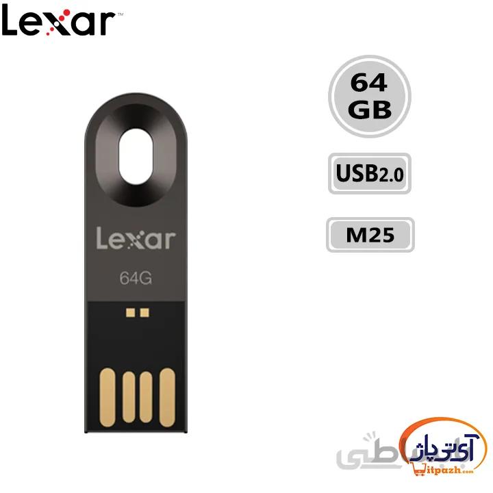 فلش مموری USB2.0 لکسار 64 گیگابایت مدل Lexar M25