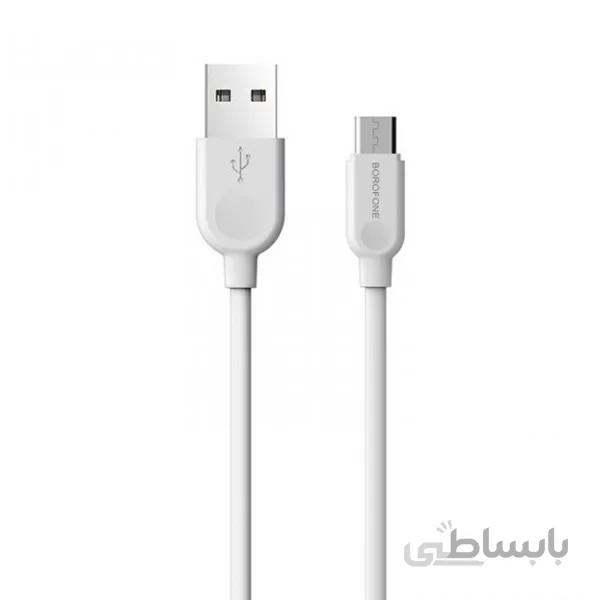 کابل تبدیل USB به microUSB بروفون مدل BX14 طول ۱ متر