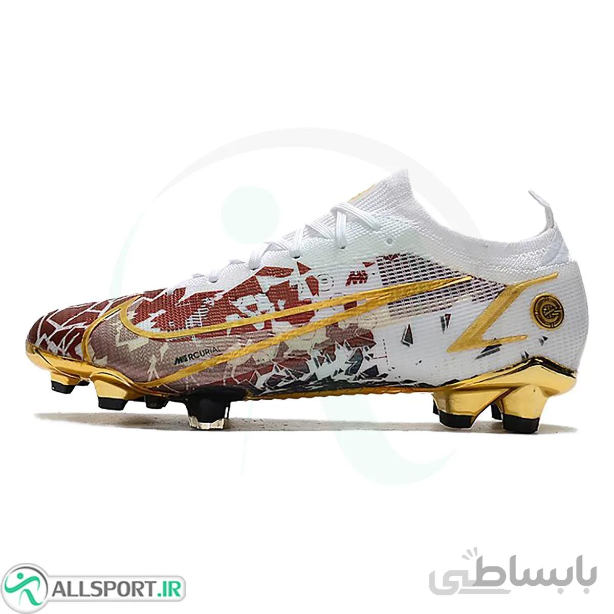 کفش فوتبال نایک مرکوریال طرح اصلی Nike Mercurial Vapor 14 Elite CR110 FG Gold