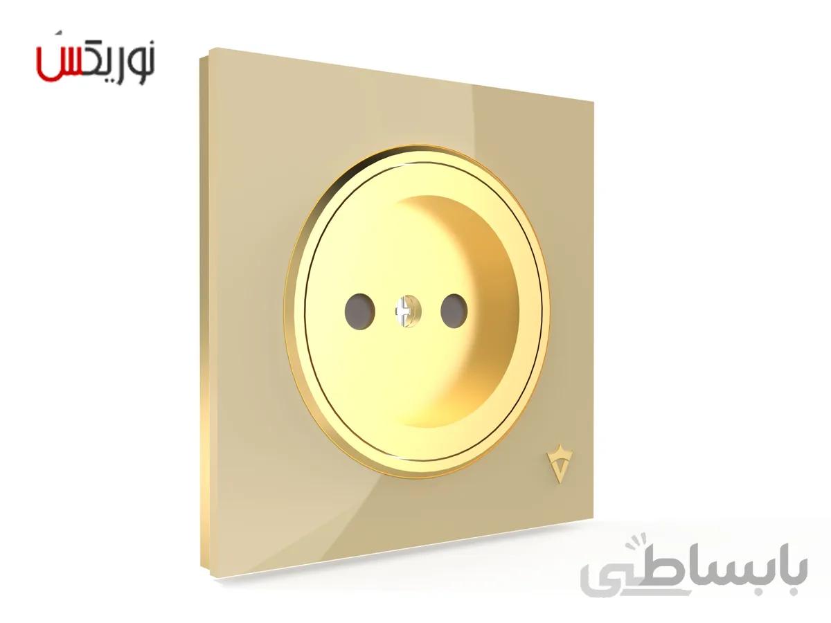 کلید پریز برق ساده ویرا مدل آلفا کلاسیک بژ میانه طلا
