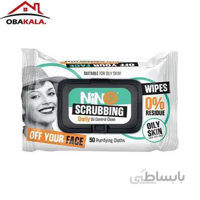 دستمال مرطوب پاک کننده آرایش نینو مخصوص پوست ها