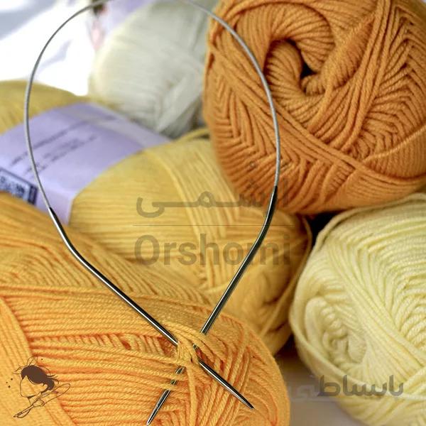 میل گرد بافتنی کوتاه سایز 3 مدل سیمی