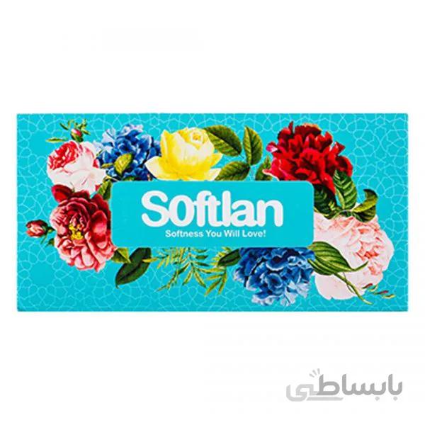 دستمال کاغذی جعبه ای سری پرنیان 150 برگ سافتلن