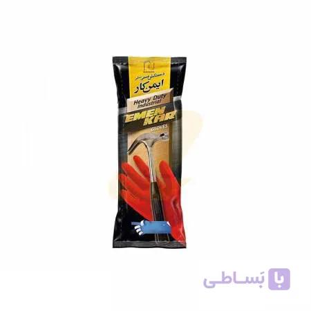 دستکش پلاستیکی صنعتی سنگین سایز L ایمن کار