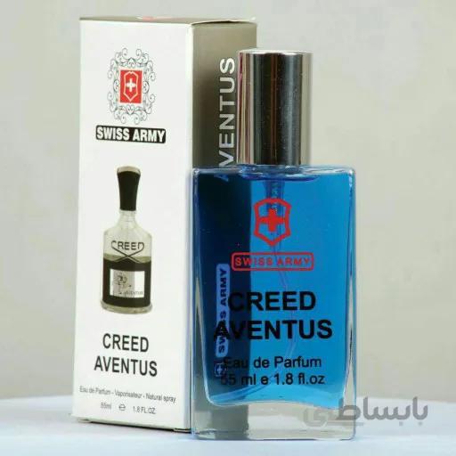 ادو پرفیوم مردانه سوییس آرمی با رایحه Aventus Creedحجم 55میلی لیتر ا Swiss Army Aventus Creed Eau De Parfum for Men 55ml