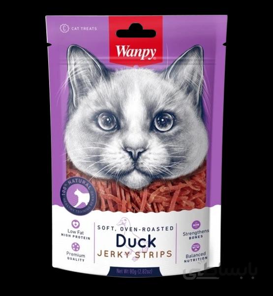 تشویقی گربه ونپی مدل Duck Jerky Strips وزن 80 گرم