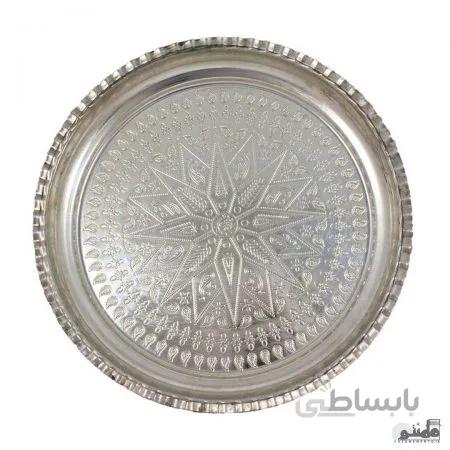 سینی مسی گود نقره ای سایز متوسط