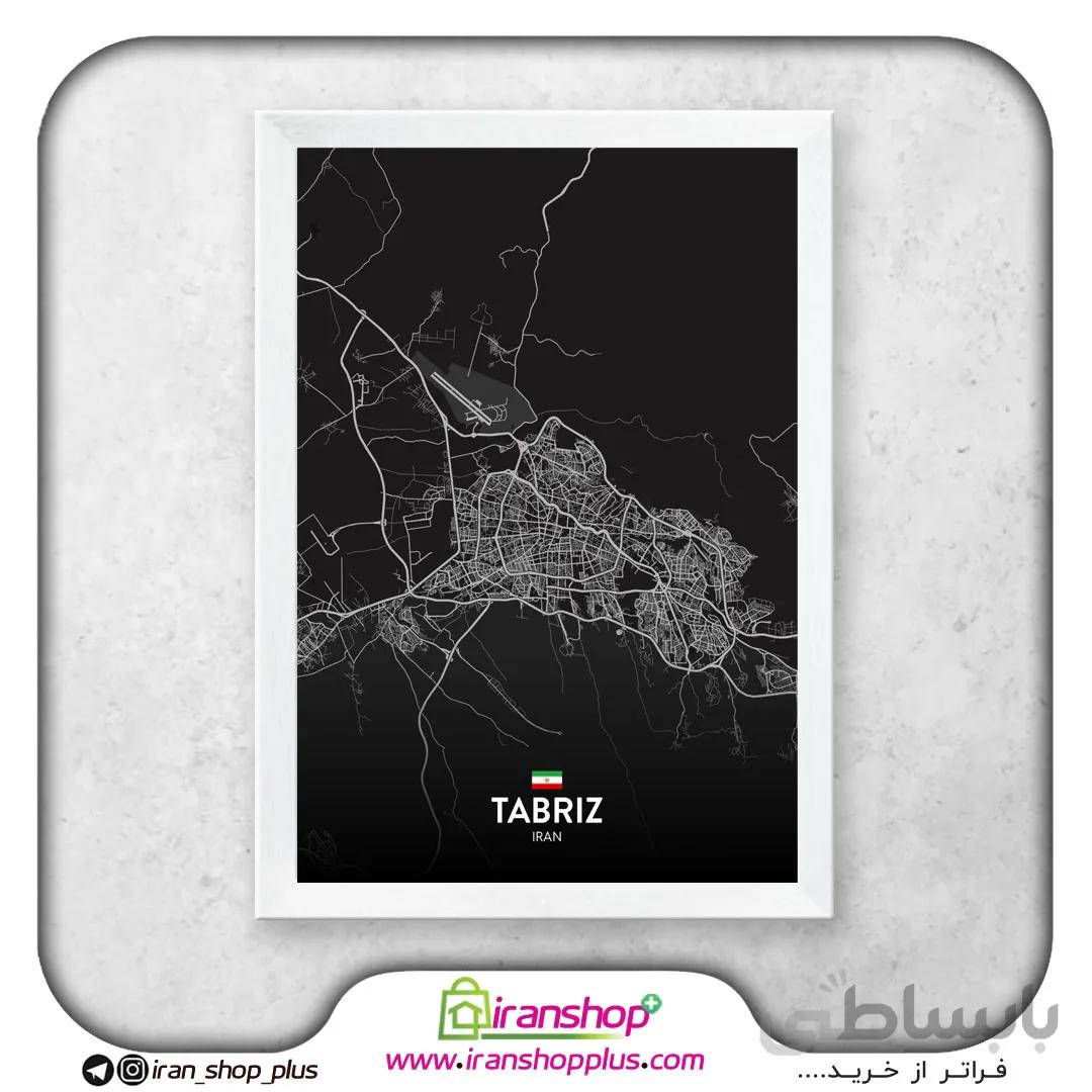 تابلو نقشه شهر تبریز با تم Dark