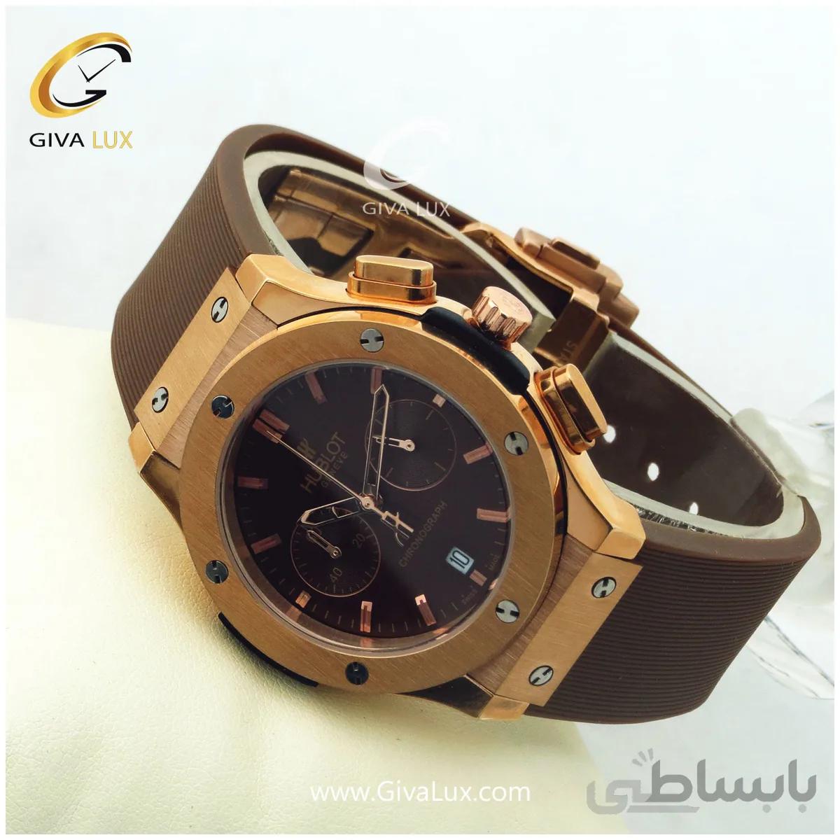 ساعت مچی فول استیل ضد حسایت سه موتوره زنانه هابلوت کد 980071