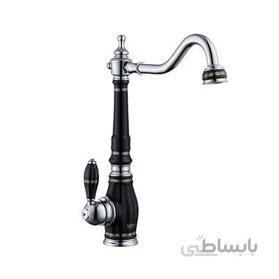 شیر سینک علم ضخیم بلند کلاسیک موست مدل ریالتو کروم مشکی