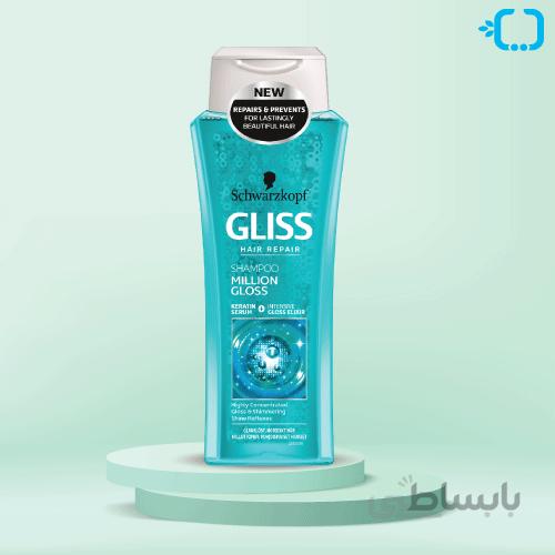 شامپو ترمیم کننده گلیس آبی مدل Million Gloss