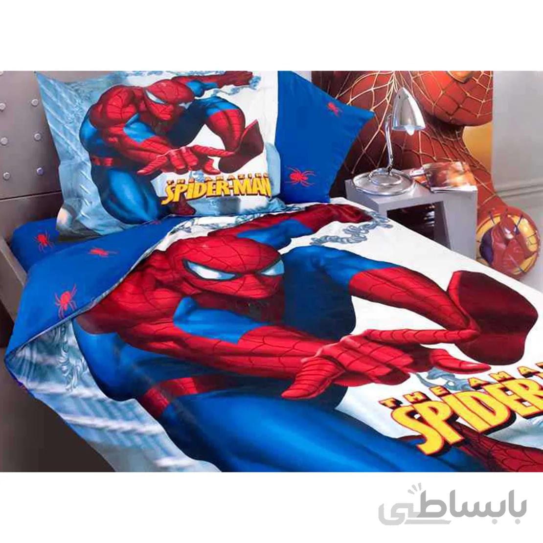 ست لحاف روتختی 3 تکه پسرانه رزین تاژ طرح اسپایدرمن Spider Man رانفرس