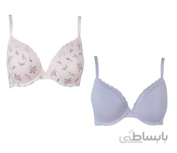 پک دوتایی سوتین اسفنجی فنردار زنانه برند MAX مدل SS202PKFBRA02