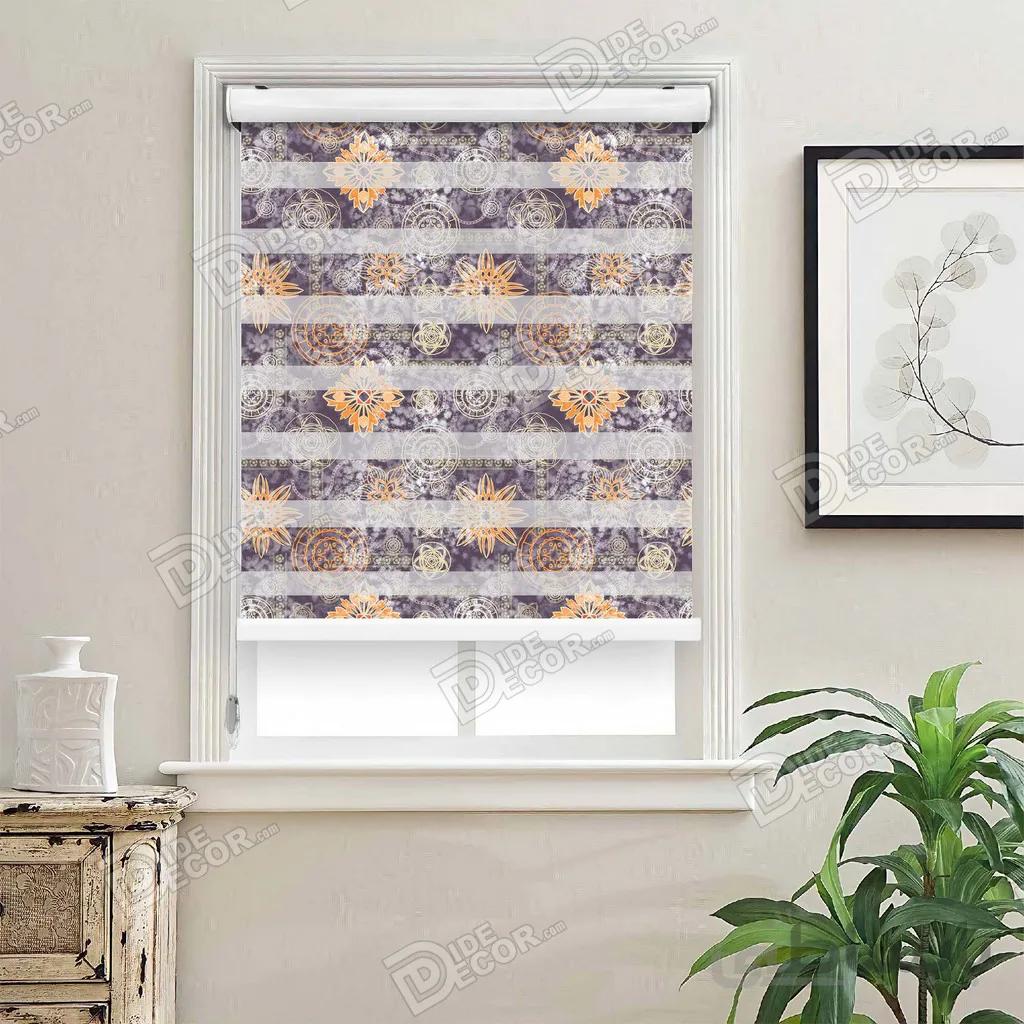 پرده زبرا چاپی دو رو طرح دار کد ZMP-508