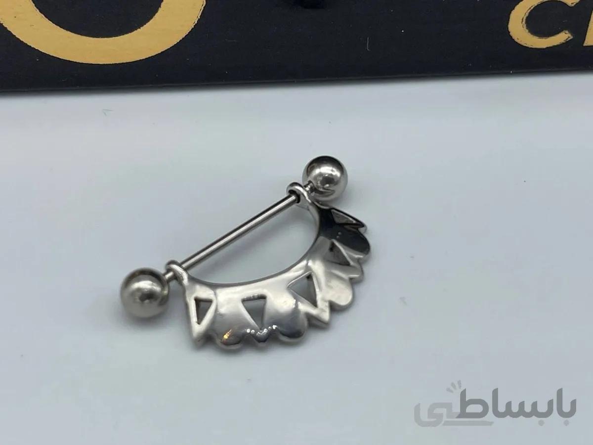 پیرسینگ نیپل نقره ای