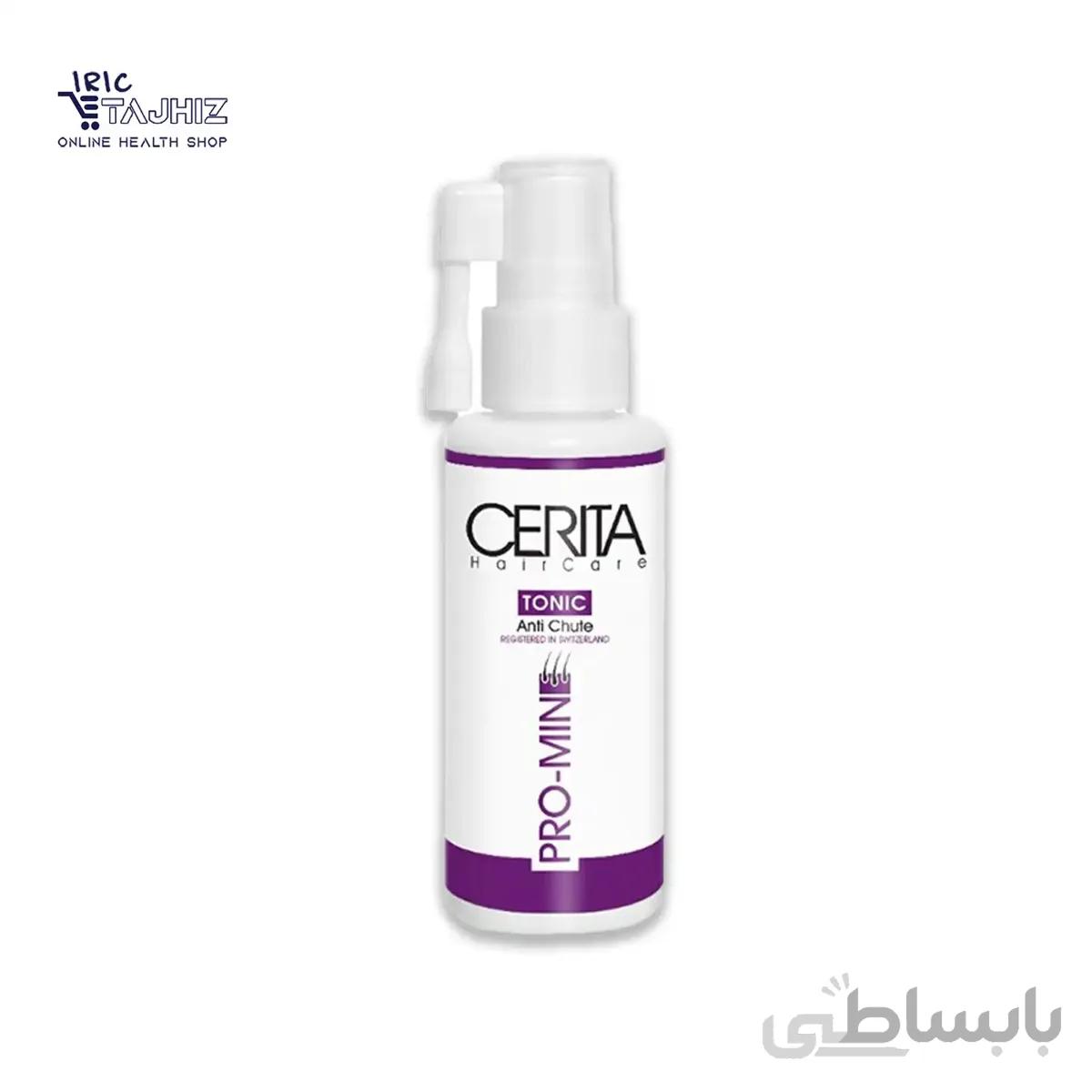 تونیک تقویت کننده موی سریتا مدل Pro-Min حجم 60 میل ا Cerita Pro-Min Anti Loss Tonic 60ml