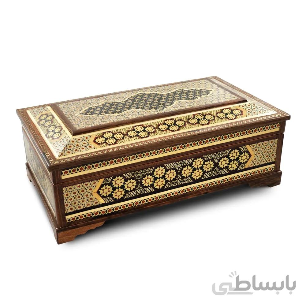 جعبه کارد و چنگال خاتم کاری مدل خفاشی
