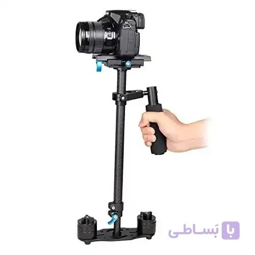 فیبر کربن YaeCCC S60T 24 "/ 60 سانتی متر استابلایزر با ورق سریع انتشار 1/4" و پیچ 3/8 "سازگار برای دوربین های DSLR و فیلمبرداری تا 0.5-3kg