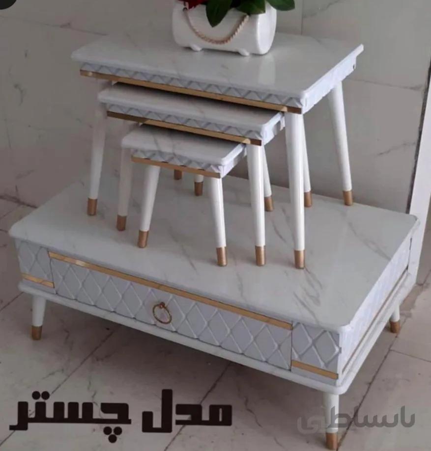 میزلومبلی عسلی مدل چستر