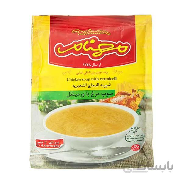 سوپ مرغ با ورمیشل مهنام وزن 75 گرم