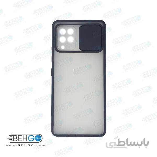 قاب A42 کاور پشت مات محافظ لنزدار کشویی گارد A42 با محافظ لنز دوربین گوشی سامسونگ Lens Slider Case For Samsung A42