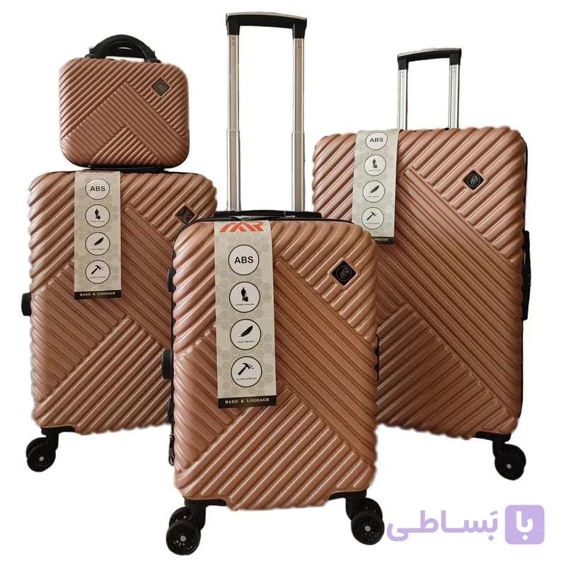 مجموعه چهار عددی چمدان ام آر مدل کاوردار کد h330 — تصویر 1
