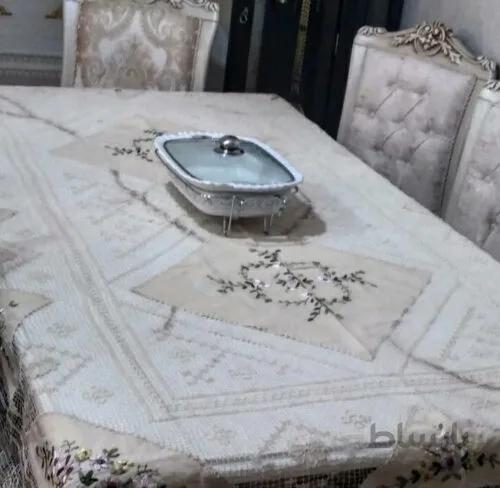 رومیزی 8 نفره نهارخوری قلاب بافی ریز