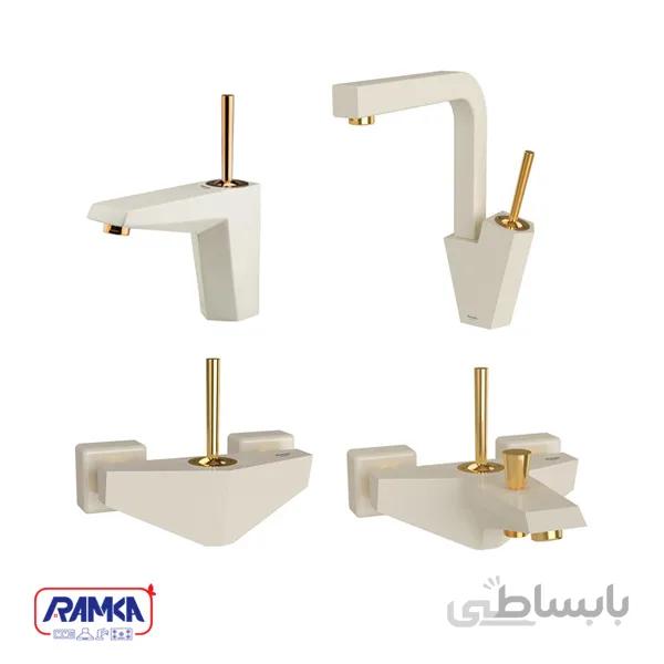 ست شیرالات شودر مدل تیفانی سفید طلایی