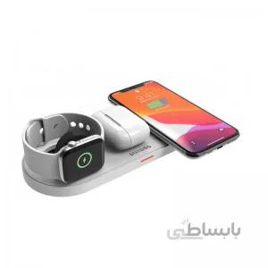شارژر بی سيم Porodo مدل FWCH001-Bk ا Porodo 4 in 1 Slim Charging Base