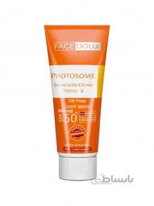 کرم ضد آفتاب بی رنگ فیس دوکس مدل Oil free حجم 40میلی لیتر ا face doux sunscreen cream oil free