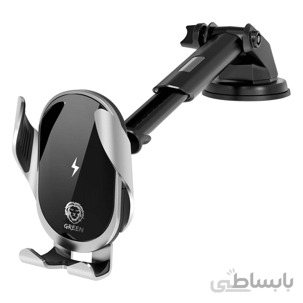 هولدر موبایل مدل Touch Induction Wireless Holder 15W مجهز به شارژر وایرلس 15 وات - گرین لاین