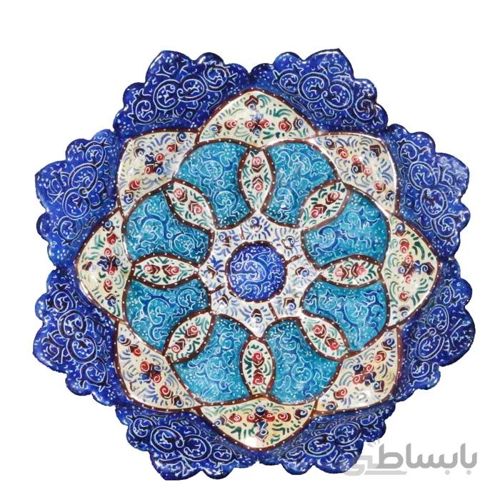 بشقاب میناکاری 16 سانتی متری کد E-06