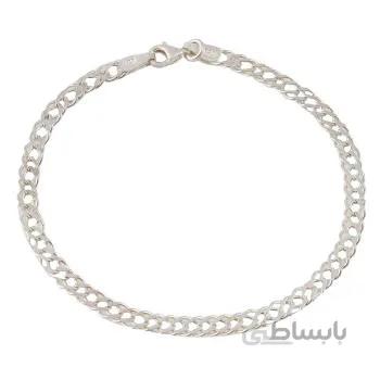 دستبند نقره بازرگانی میلادی مدل فانتزی کد DP_520