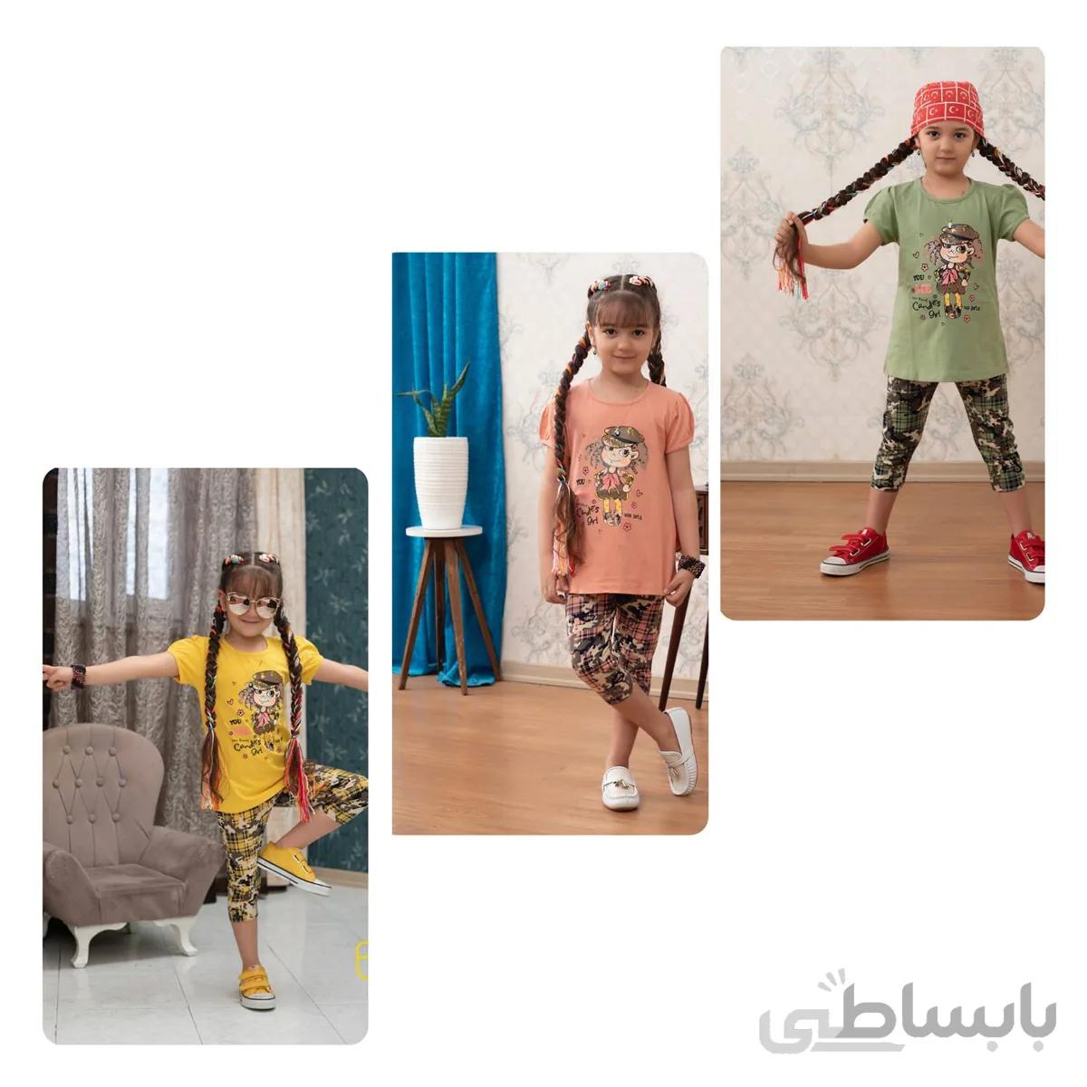 تیشرت شلوارک دختر چریکی کد:1021