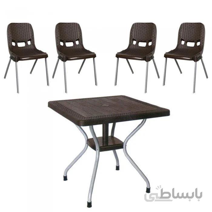 ست میز و صندلی 4 نفره حصیر بافت ناصر پلاستیک کد 623 881