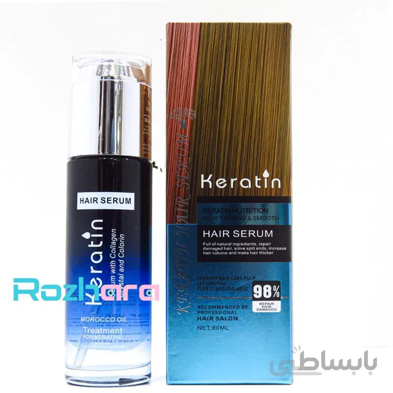 سرم کراتین مو 98 درصد احیا کننده و نرم کننده Keratin Hair Serum