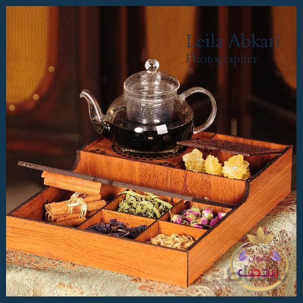 جعبه کادویی دمنوش وارمردار چوبی mdf دورو