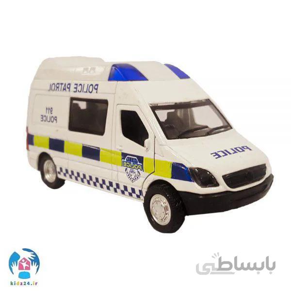 ماشین فلزی پاترول پلیس (عقبکش موزیکال)